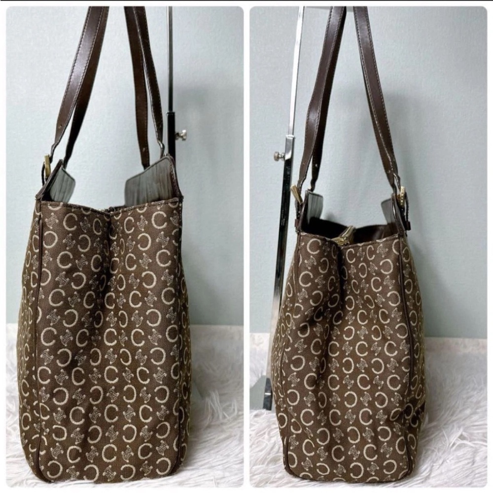 Celine Brown Monogram Tote Bag - Picture 5 of 11